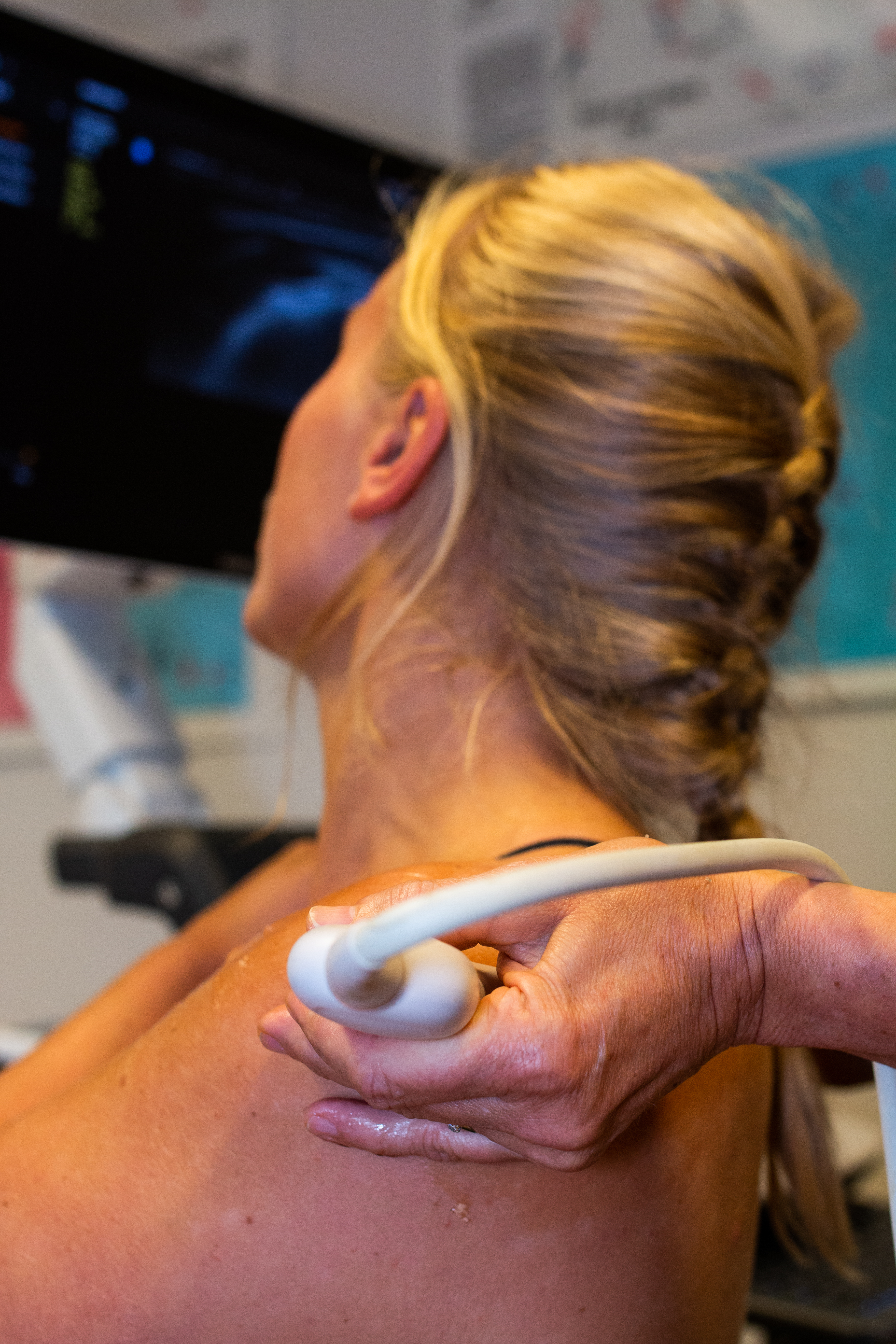 Kiropraktor bruker ultralyd for å diagnostisere skade. Diagnostisk ultralyd gir oss ekstra innsikt i tilstander som senebetennelse, slimposebetennelse og muskelskader i for eksempel skulderen.